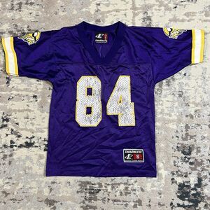 Vintage Randy Moss Minnesota Vikings Jersey Youth Small NFL Purple Logo Athletic